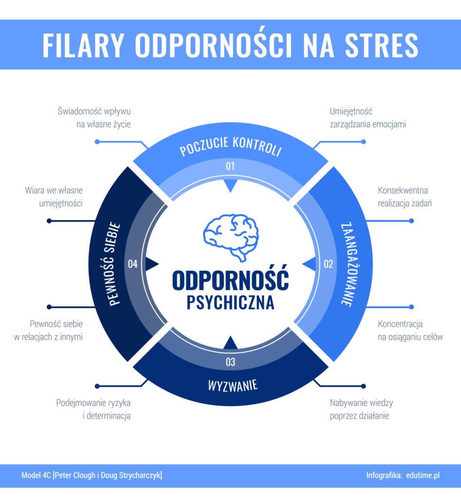 Filary psychicznej siły - model 4C, infografika